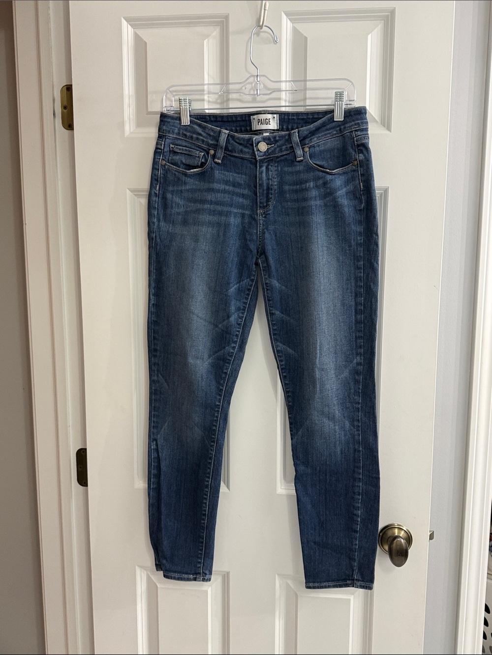 PAIGE Slim Skinny Jeans in Dark Blue Wash